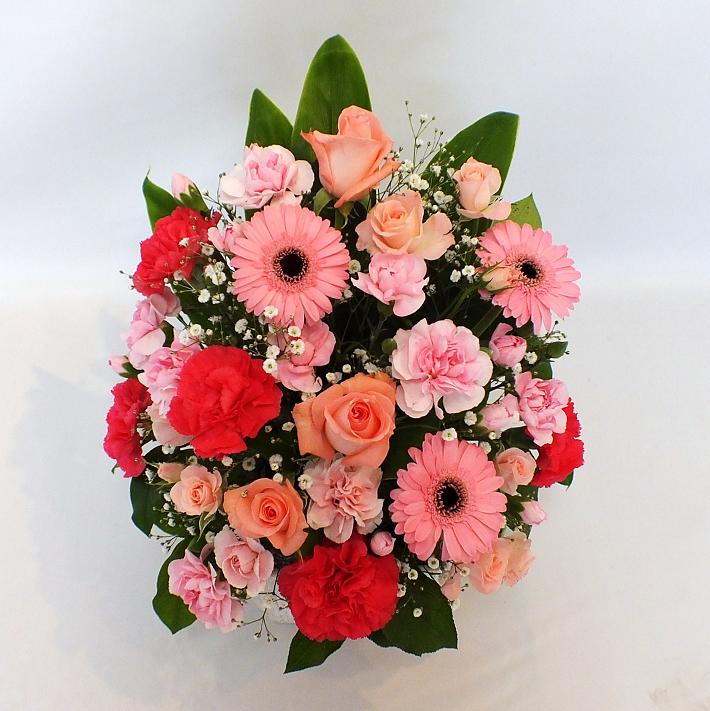 アレンジメント 赤ピンク系